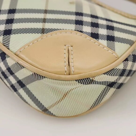 BURBERRY Nova Check Blue Label Shoulder Bag Canvas Peppermint Auth - Picture 7 of 16